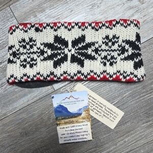 Rocky Mountain Outfitters | 100% Wool Hand-Knit Nordic Snowflake Headband *NWT